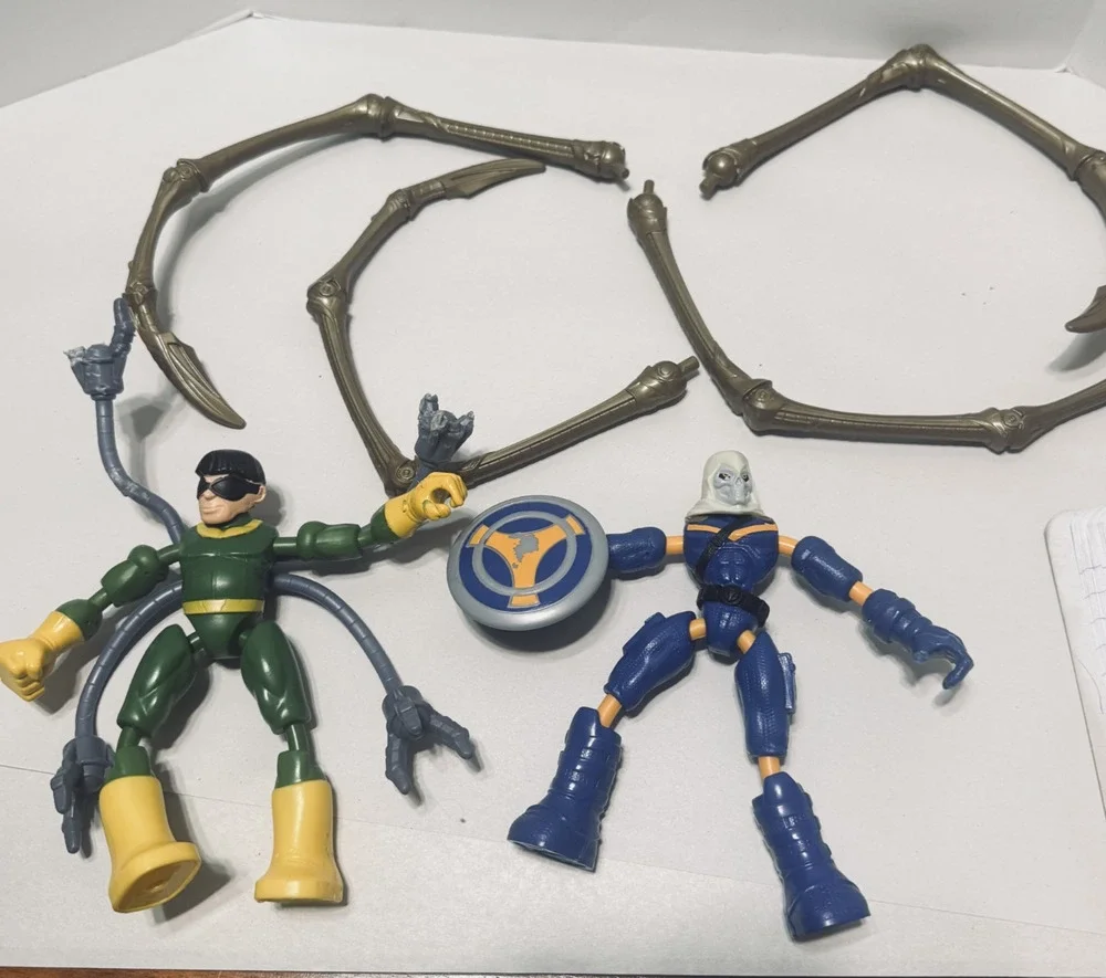 Marvel Spider-Man Doc Ock & Task master Bend and Flex Bendy Action‎ Figure Lot